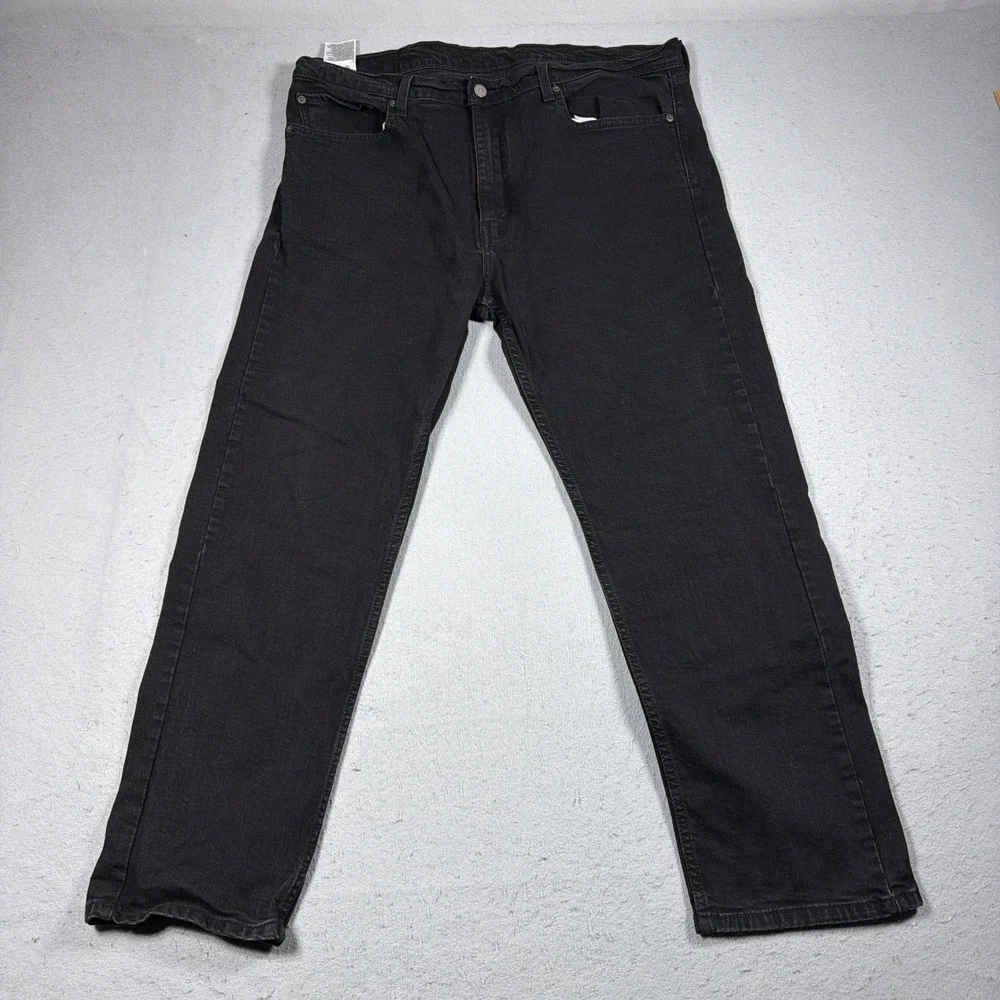 Levi's 505‎ Jeans Men 40x30 Black Charcoal Wash Straight Leg Denim Casual